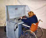 wheelchair accessible downdraft table