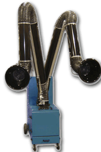 SPC portable collector with dual articulated extraction arms
